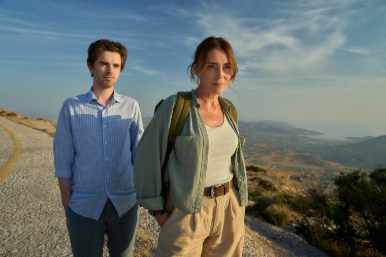 Edward (FREDDIE HIGHMORE) and Julie (KEELEY HAWES) The Assassin TV still Prime Video