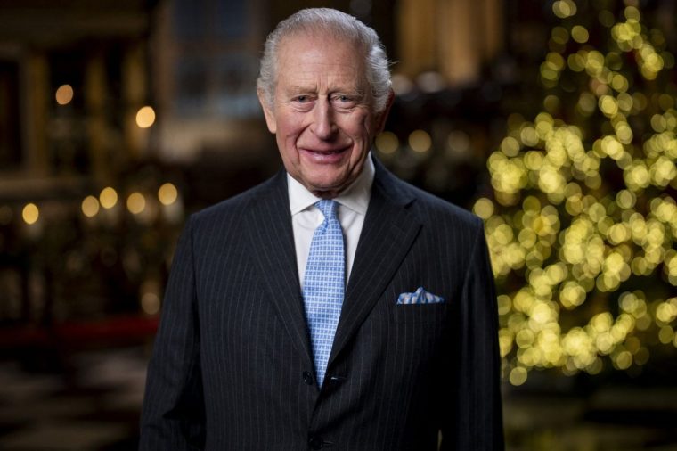 King Charles reacts during the recording of his Christmas message in the Lady Chapel of Westminster Abbey, in London, Britain, December 11, 2025. Aaron Chown/Pool via REUTERS