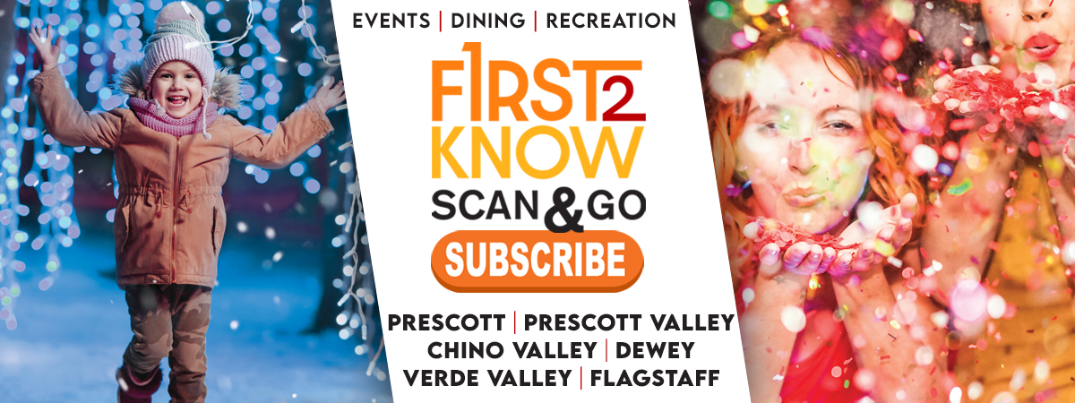 F1RST2KNOW banner, with child playing in snow on the left and people celebrating with confetti on the right