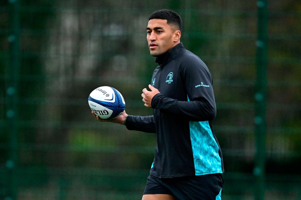 Rieko Ioane will make his first appearance for Leinster when he comes off the bench in tomorrow's Champions Cup clash with Harlequins at the Aviva Stadium. Photo: Sam Barnes/Sportsfile