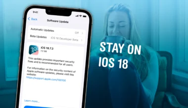 Image of an iPhone with the words