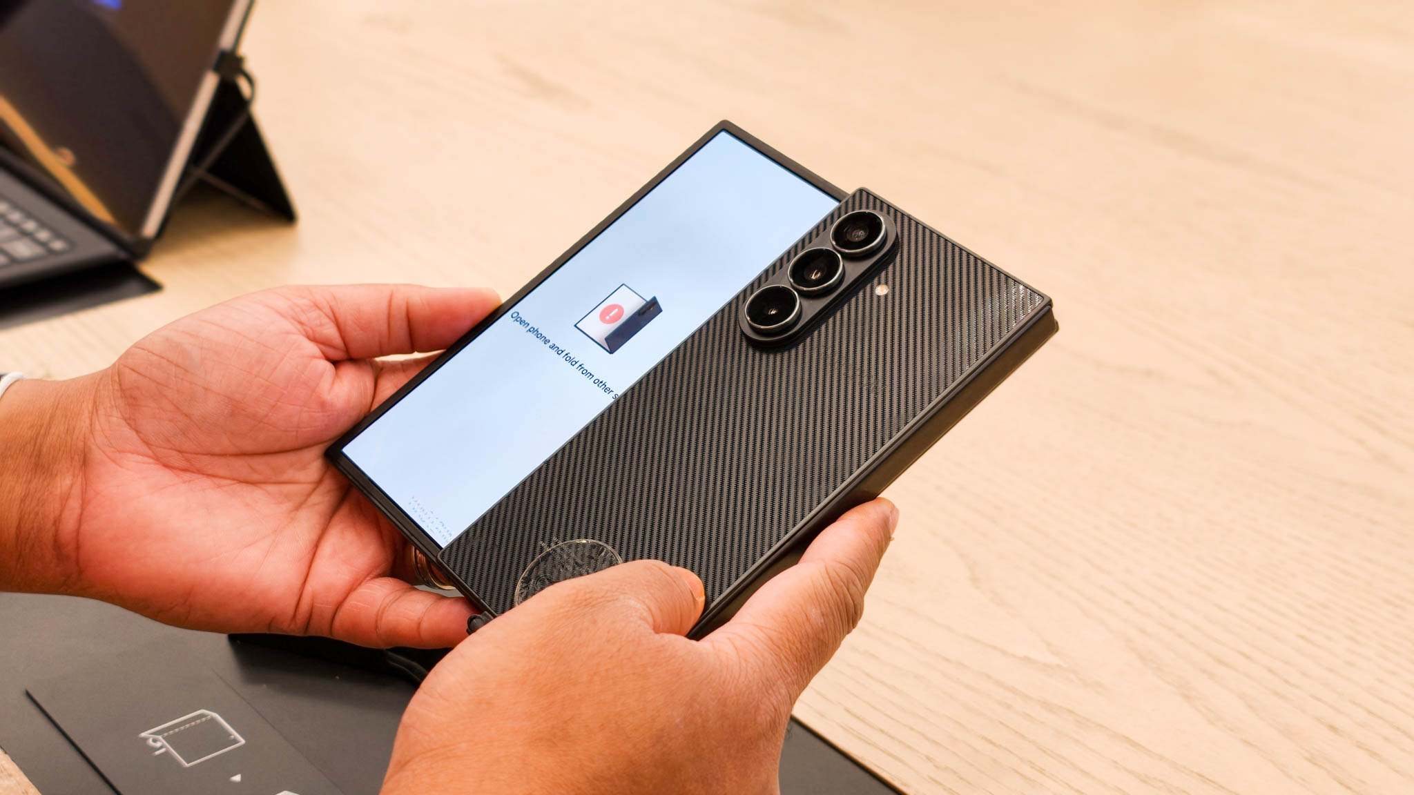 Samsung Galaxy Z TriFold hands-on testing at Dubai Mall on Android Central