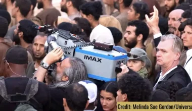 This Rare BTS Photo Confirms Hoyte van Hoytema Shooting Handheld IMAX Film on Nolan’s The Odyssey