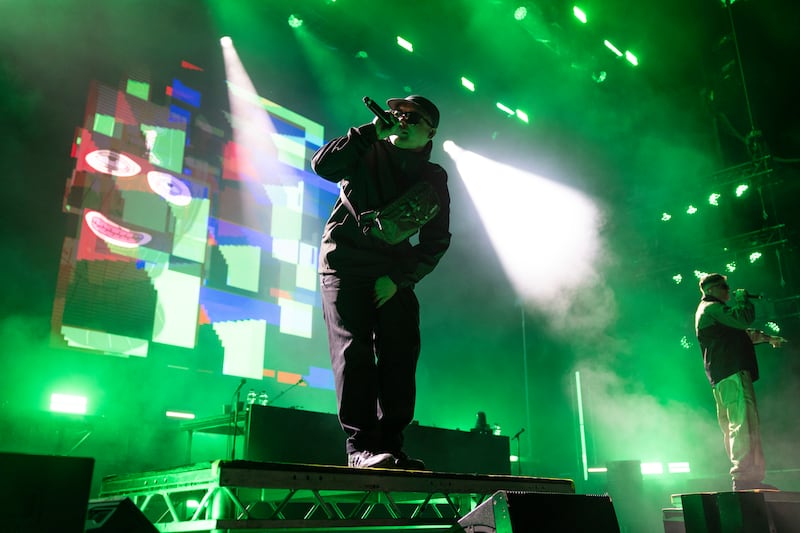 Mo Chara performs on stage during the show. Photograph: Chris Maddaloni