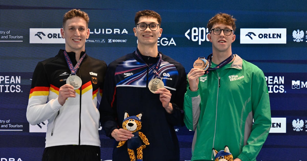 Daniel Wiffen wins bronze in 400m free at European Short-Course Championships – The Irish Times