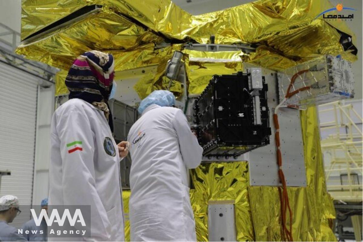 Preparation and Integration of the Kowsar Satellite to the Launch Vehicle.Social media/ WANA News Agency