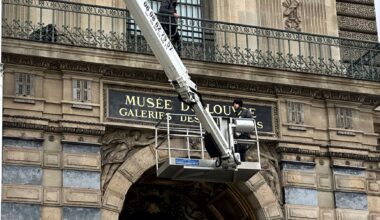 Louvre museum installs security bars on balcony used in October's heist