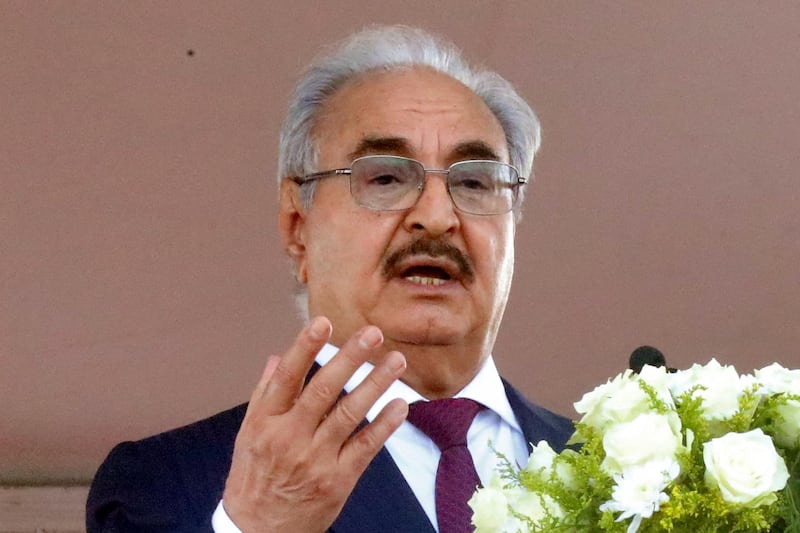 Khalifa Haftar in 2022. Photograph: Abdullah Doma/AFP via Getty