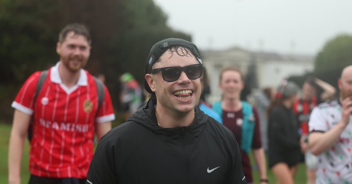 Kneecap’s Moglaí Bap greeted by President on run for Palestine through Phoenix Park – The Irish Times