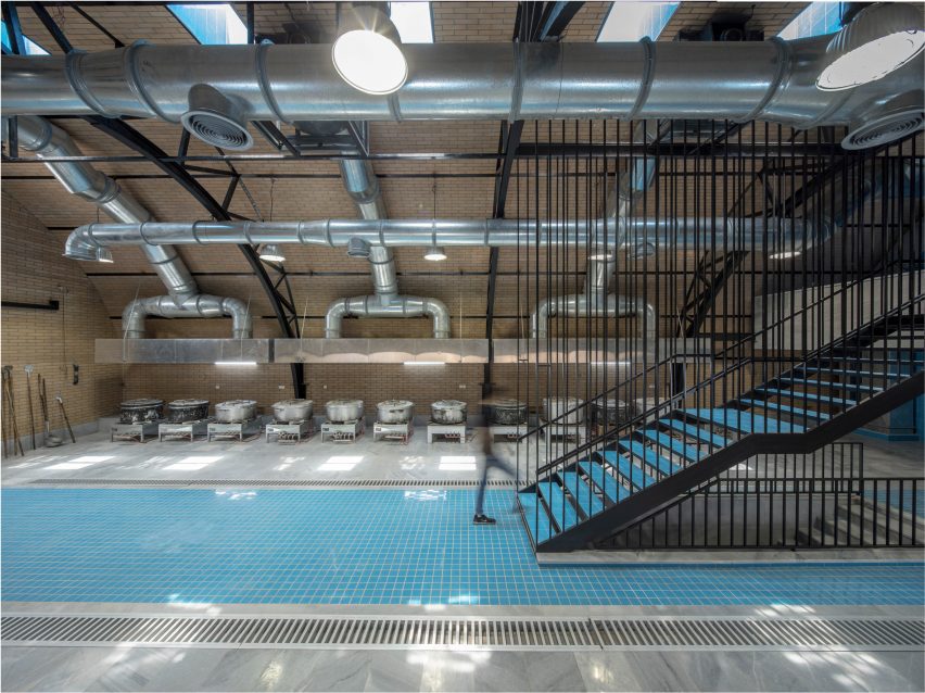Interior of a community kitchen by Song Architects