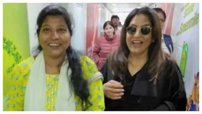 Archana Puran Singh captures her househelp Bhagyashree’s first flight experience; her reaction is priceless
