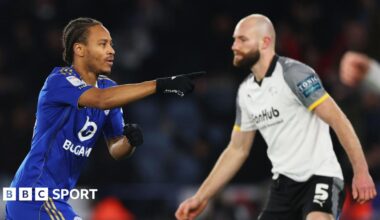 Leicester City 2-1 Derby County: Foxes ease pressure on boss Cifuentes