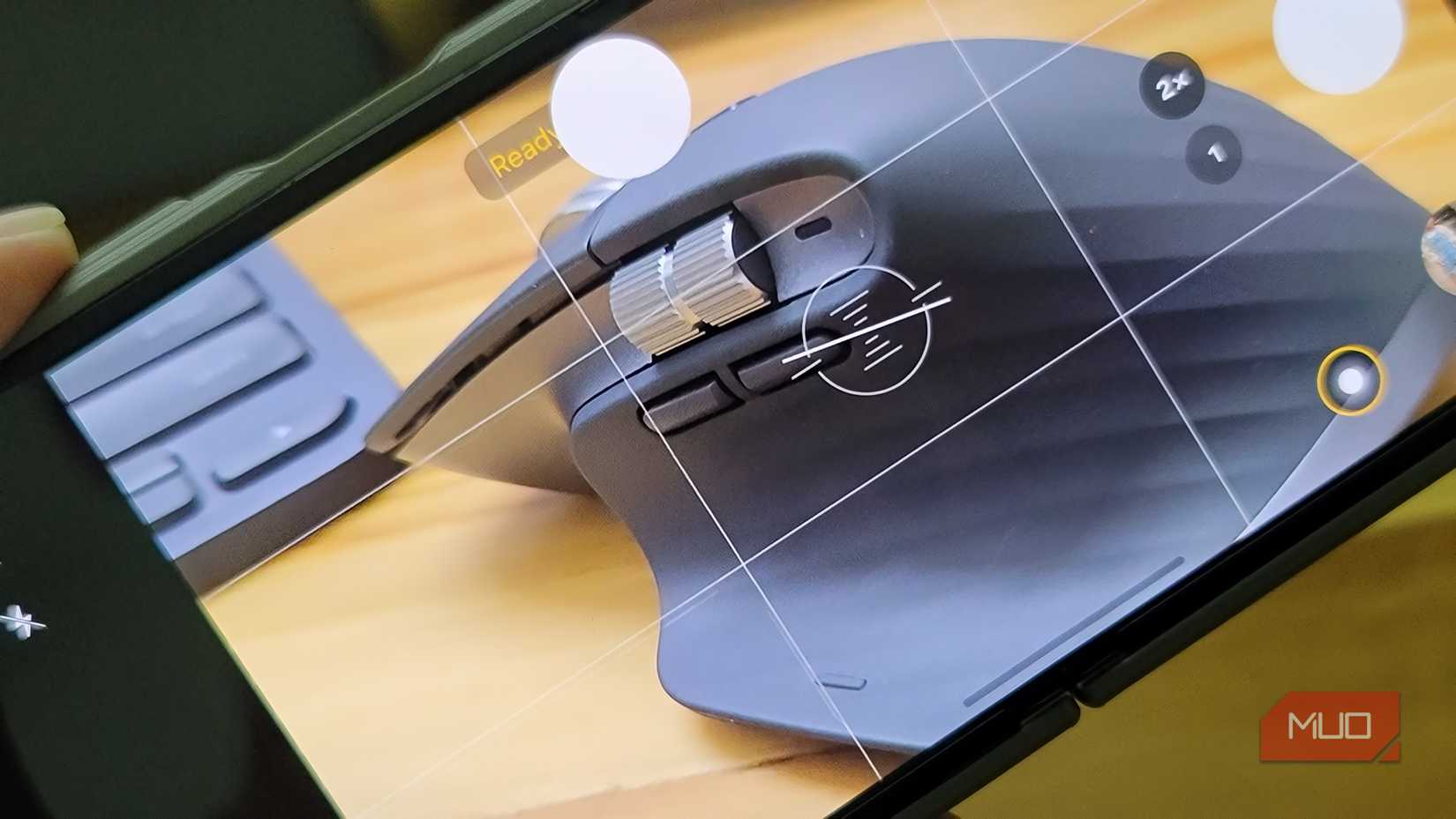 Camera level and grid lines visible on the Samsung Galaxy Z Flip 6 camera app