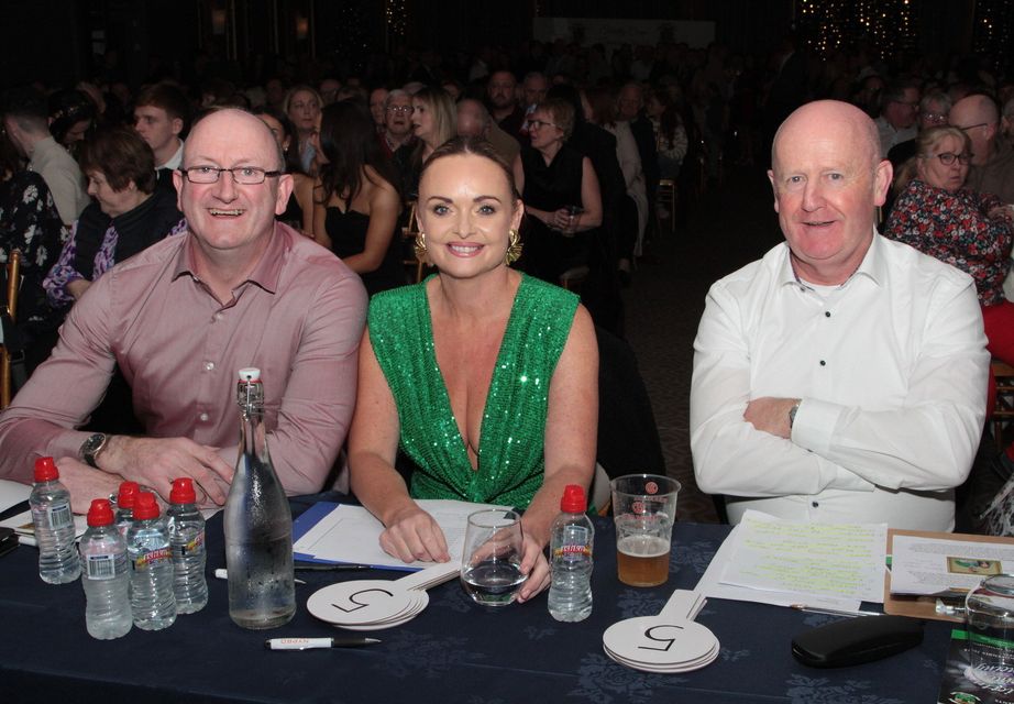 Duffry Rovers GAA & Camogie Club presents 'Strictly Come Dancing' in the Riverside Park Hotel, Enniscorthy.The judges Seamus Long, Karen Dillon and Tom Dempsey.  Photo: Pat O'Connor