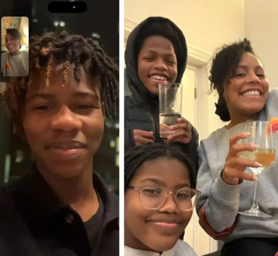 Jenna and Friends/Instagram Sheinelle Jones with her kids Kayin, Uche Jr., and Clara.