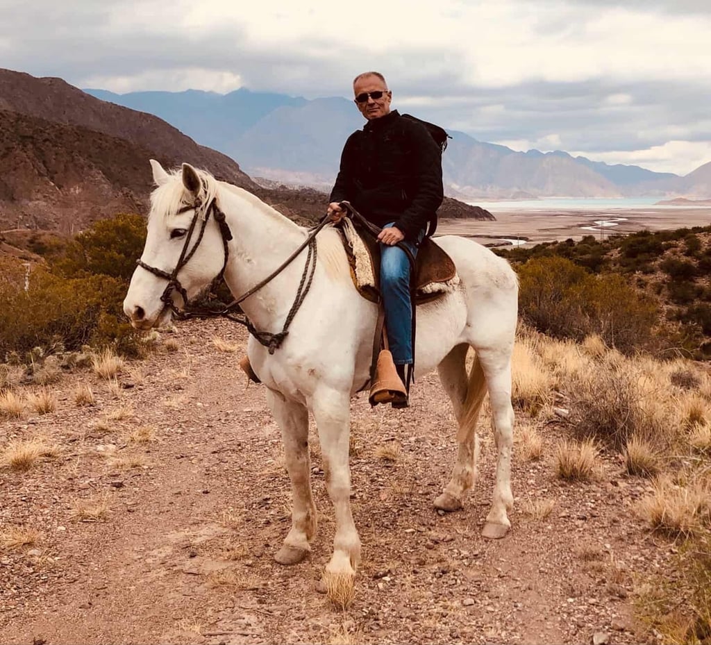 Ekberg in Argentina. Growing up in Sweden around horses, he once longed to be a professional jockey. Photo: Christer Ekberg