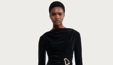 F&F's velvet midi dress is the most stylish Christmas party outfit this season