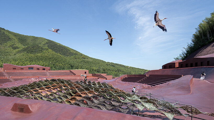 GOA crafts an open-air theater in china where birds and humans share the same stage