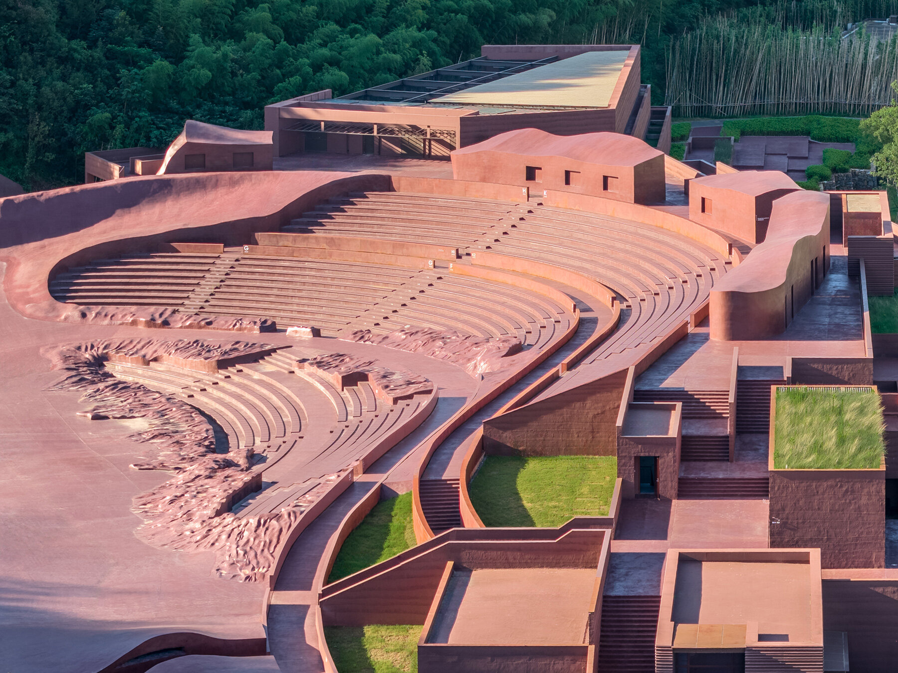 GOA crafts an open-air theater in china where birds and humans share the same stage