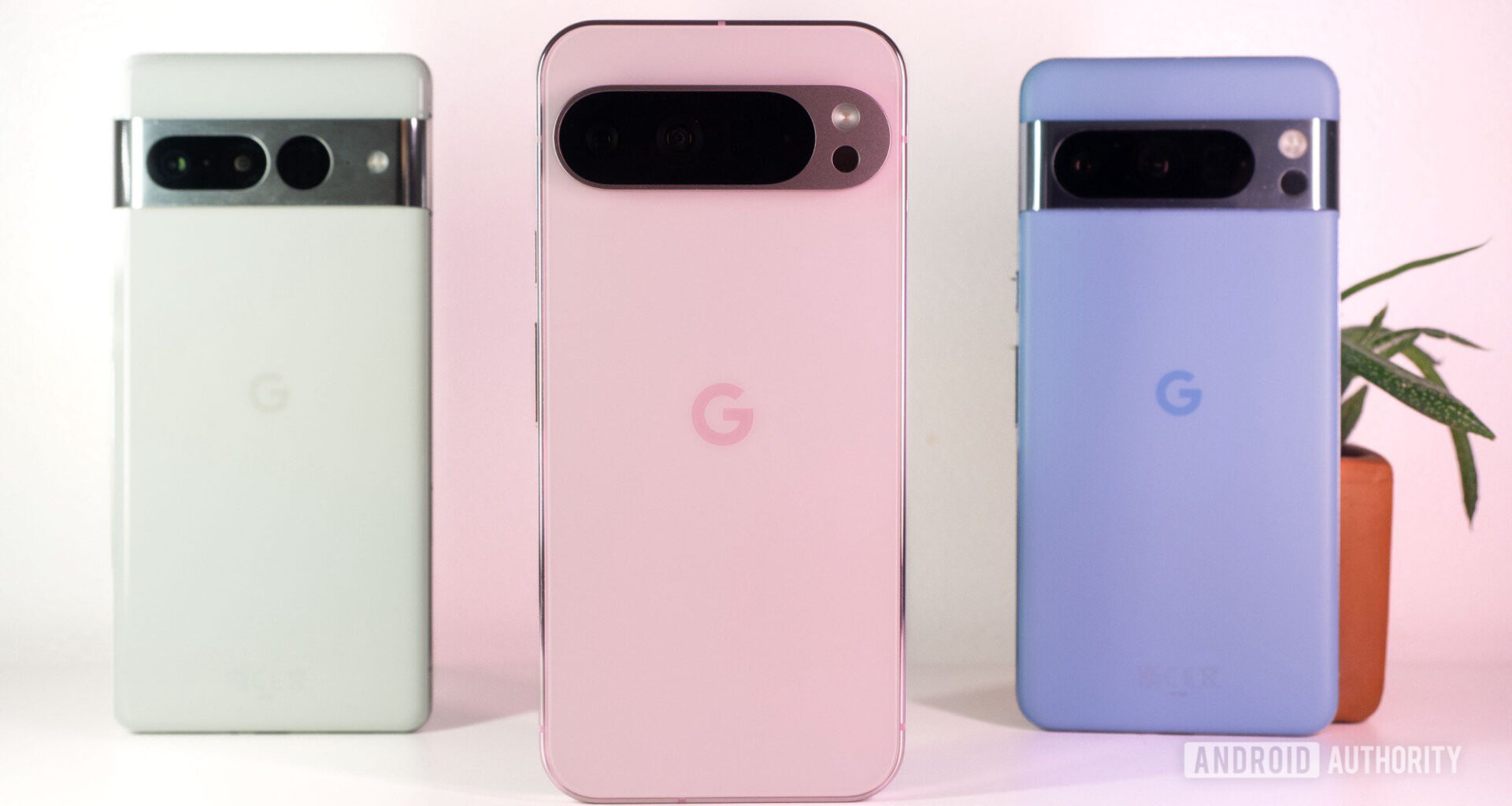 google pixel 9 pro xl pink vs 8 pro blue 7 pro whiite 1
