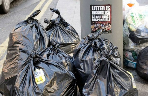 Refuse sacks banned from 90 of Dublin's streets from today