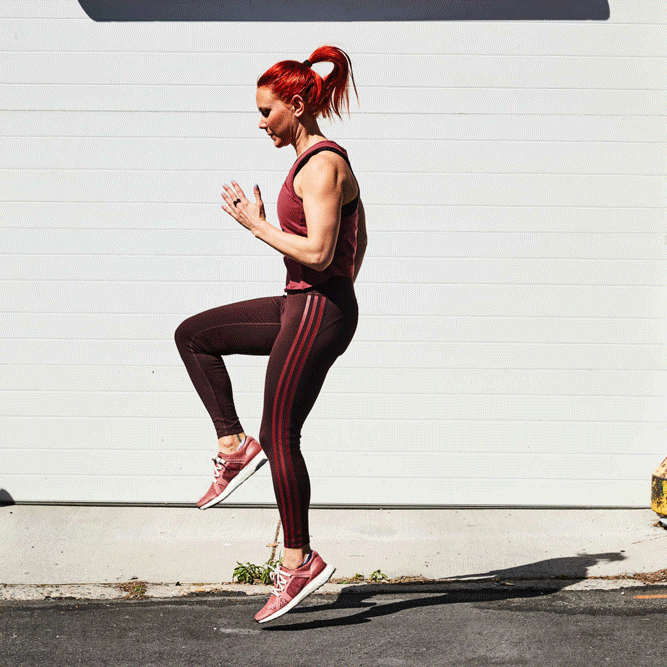 gif of a runner doing high knees gif of a runner doing high knees