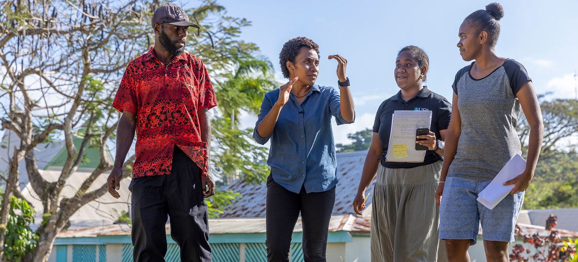 Champions of the Earth Award winner Cynthia Houniuhi, a climate justice advocate from the Solomon Islands who co-founded and led Pacific Islands Students Fighting Climate Change.