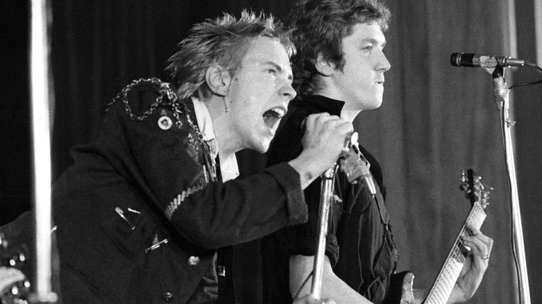 Sex Pistols performing on stage