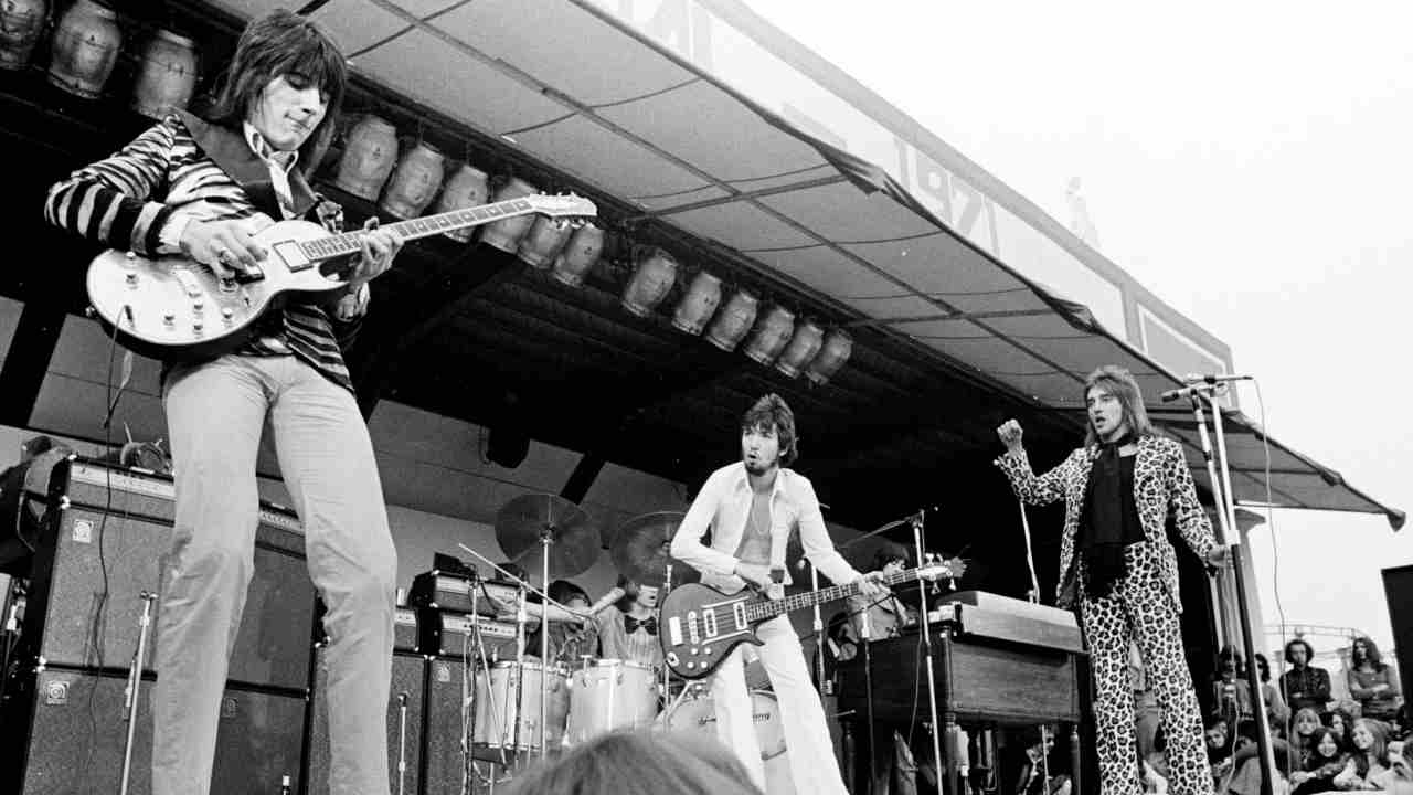 The Faces performing onstage in 1972