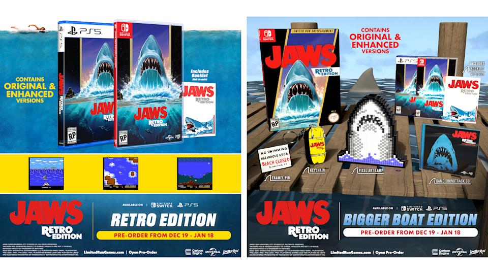 Promo art for the Jaws NES reissue