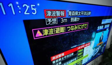 Magnitude 7.6 earthquake triggers tsunami off Japan’s northern coast