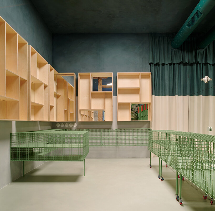 organic marble tables and vibrant hues complete madrid store by lucas y hernández-gil