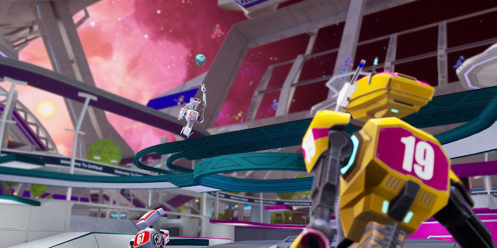 Robots in a large hub area in Orion Drift