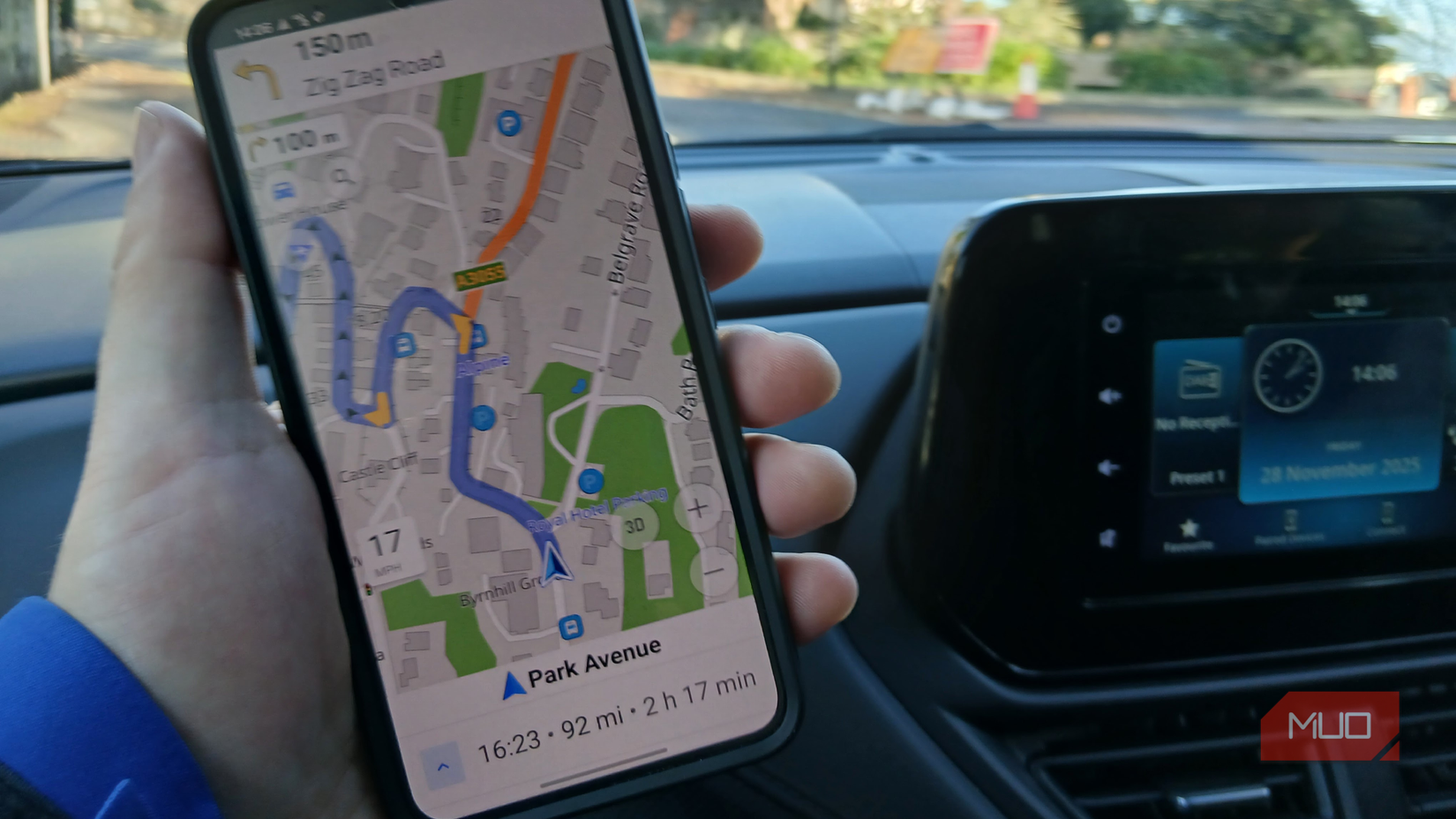 The OsMand offline map interface on a cellphone.