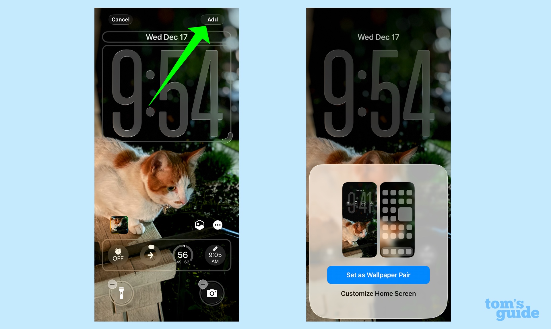 save your customized lock screen and pair it with a home screen wall paper