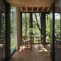 Saint-Ferréol Résidence / Jérôme Lapierre Architecte - Interior Photography, Dining room, Wood, Forest