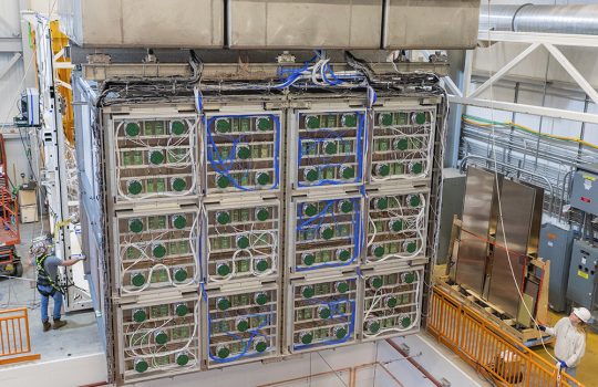 Work is performed on the Short Baseline Near Detector in 2023. Ryan Postel, Fermilab