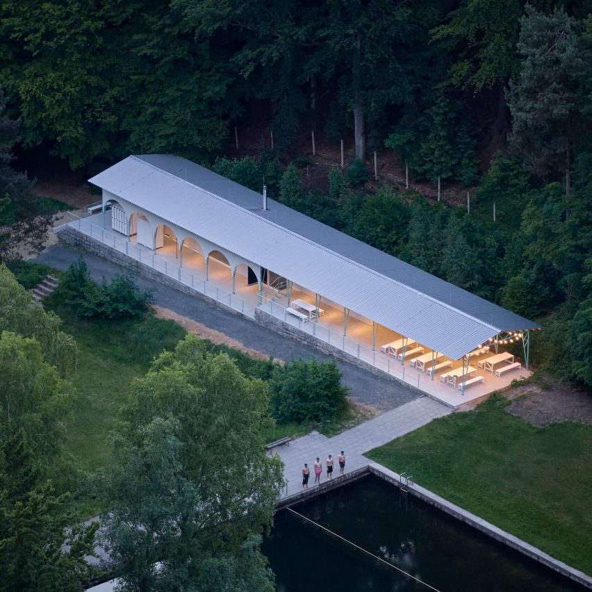 Forest Pool in the Czech Republic by Mjolk Architekti and Marie Vondrakova