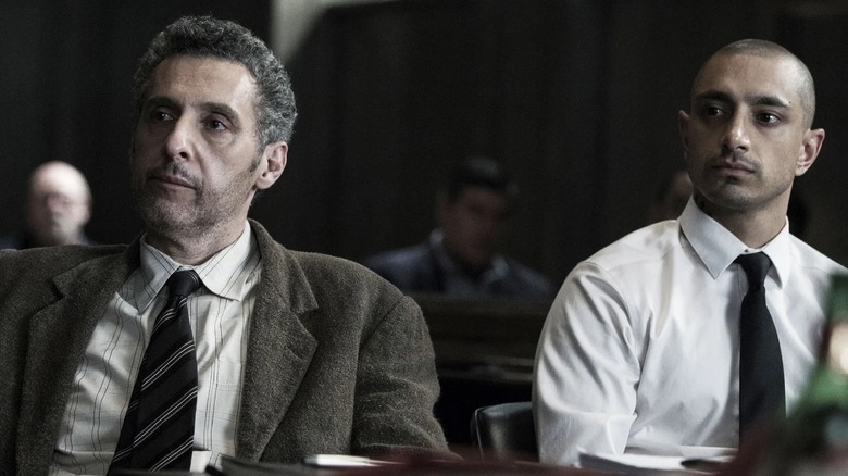 John (John Turturro) and Naz (Riz Ahmed) sitting in courtroom on The Night Of