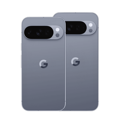 Rear view of Google Pixel 10 Pro and Pixel 10 Pro XL side by side