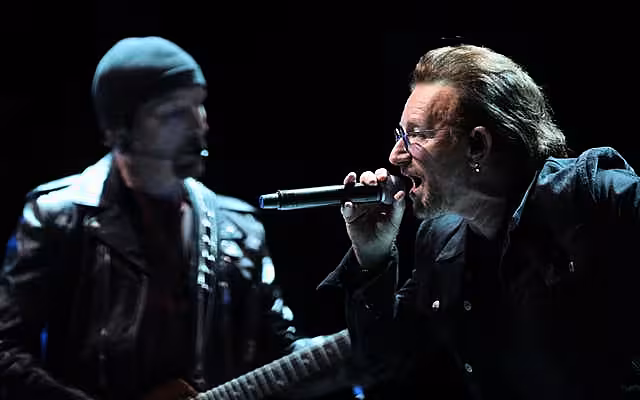 U2 on stage