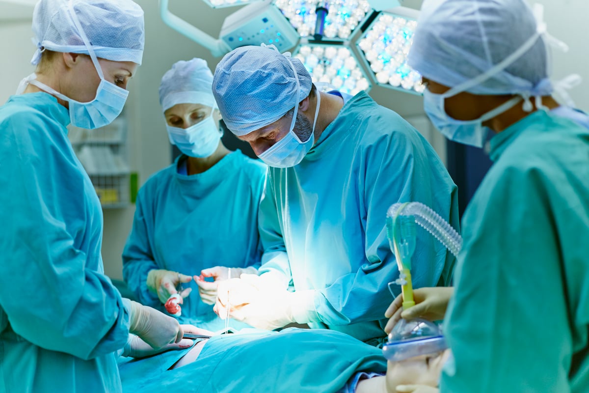 Surgeons in an operating room.