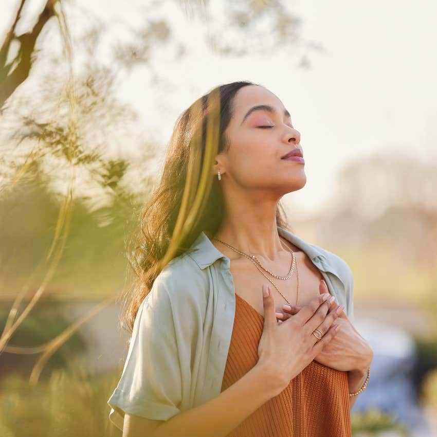 woman who is a healthier person because she breathes