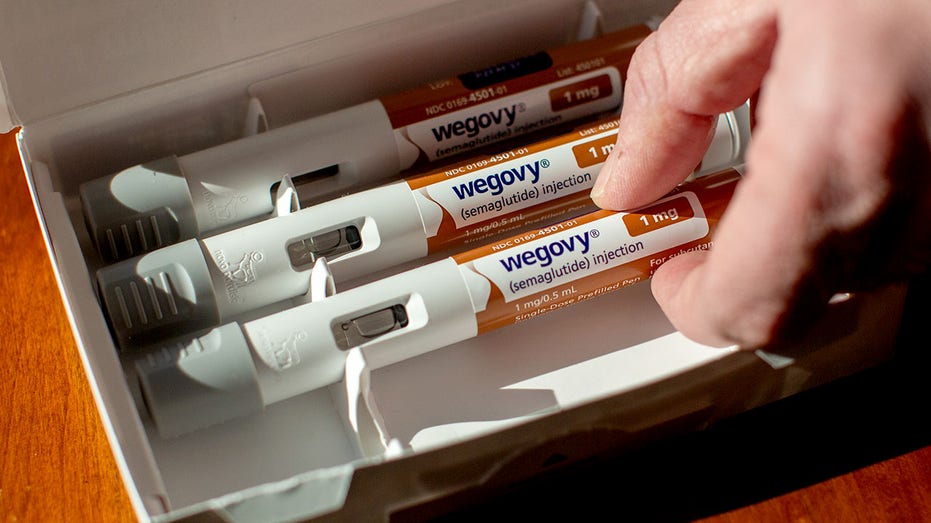 Wegovy injection pens arranged in Waterbury, Vermont.