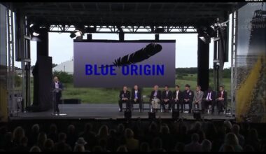 Jeff Bezos of Blue Origin speaks at Kennedy Space Center, Florida, on Sept. 15, 2015.