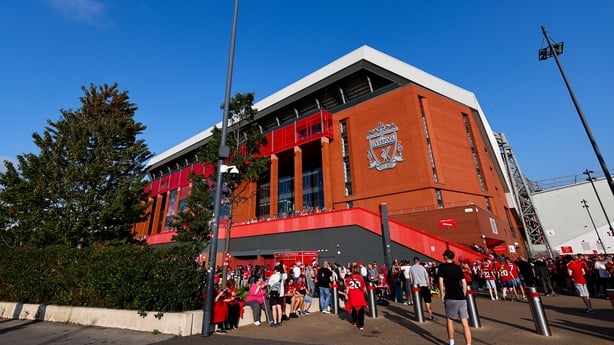 LIVERPOOL, ENGLAND - AUGUST 15: A general exterior view of Anfield Stadium ahead of the Premier League match between Liverpool and Bournemouth at Anfield on August 15, 2025 in Liverpool, England. (Photo by Robbie Jay Barratt - AMA/Getty Images)