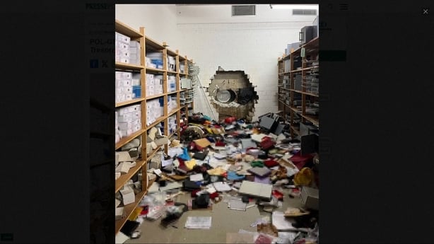 Photo shows scene of robbery in Germany