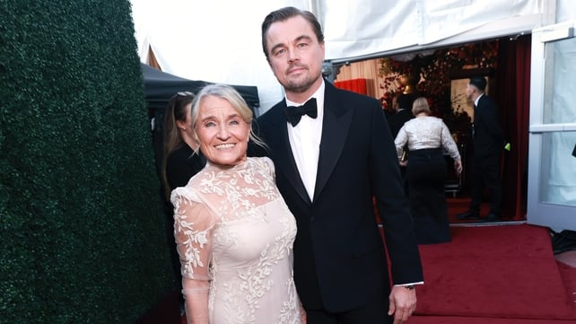 Irmelin Indenbirken and Leonardo DiCaprio at the 83rd Annual Golden Globes
