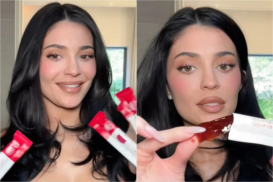 Kylie Jenner says Korean Cutting Kelly helps with digestion and debloating - but she faces backlash for promoting the brand (@kyliejenner / TikTok)
