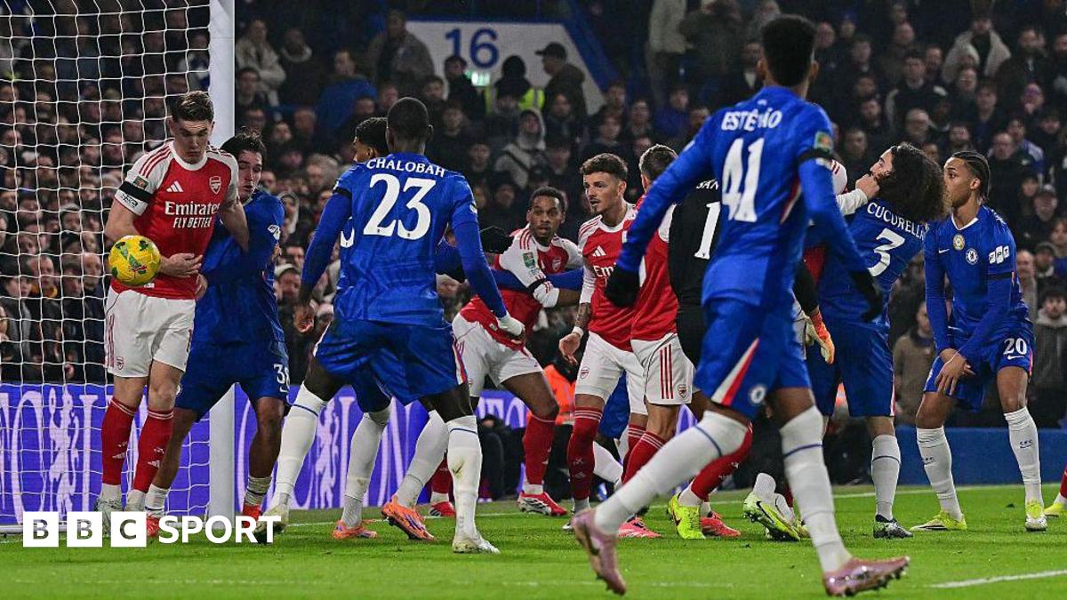 Ben White scores Arsenal's first goal against Chelsea